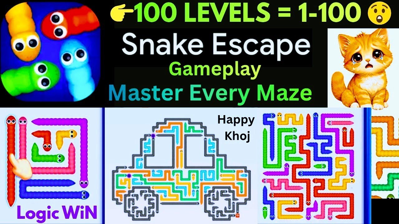 Snake Escape: Levels 1-100 Full Gameplay Walkthrough | How to Beat Every Level (Android / iOS)