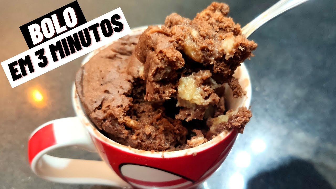 COMO FAZER BOLO DE BANANA DE CANECA NO MICROONDAS  FIT