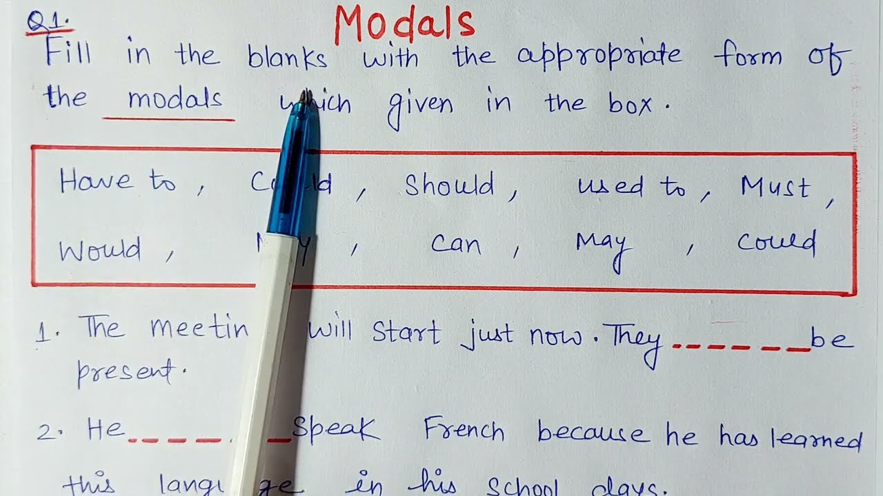 MODALS सीखें बिल्कुल आसानी से