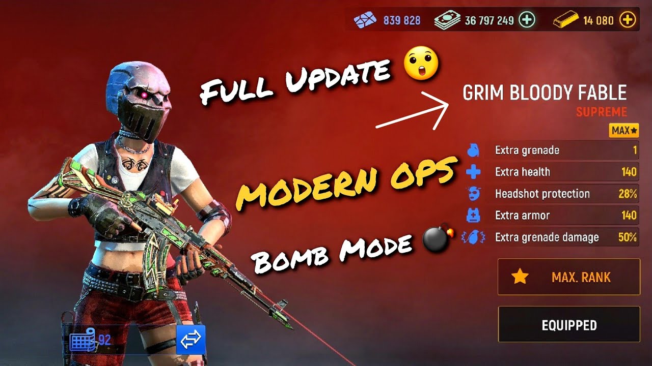 Grim Bloody Fable Full Update ⭐ | Bomb Mode 💣 | MODERN OPS 💥 Gameplay