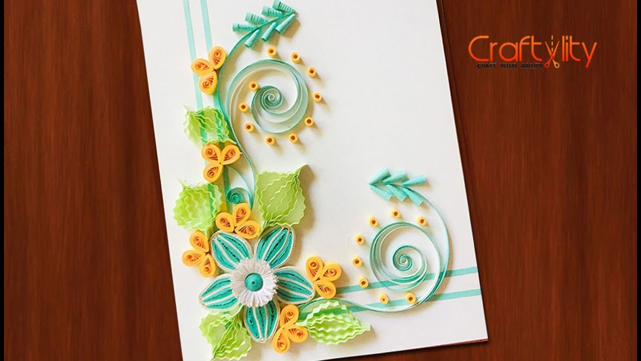 How to make Paper Quilling Birthday Card for Best friends // Handmade Beautiful card Tutorial