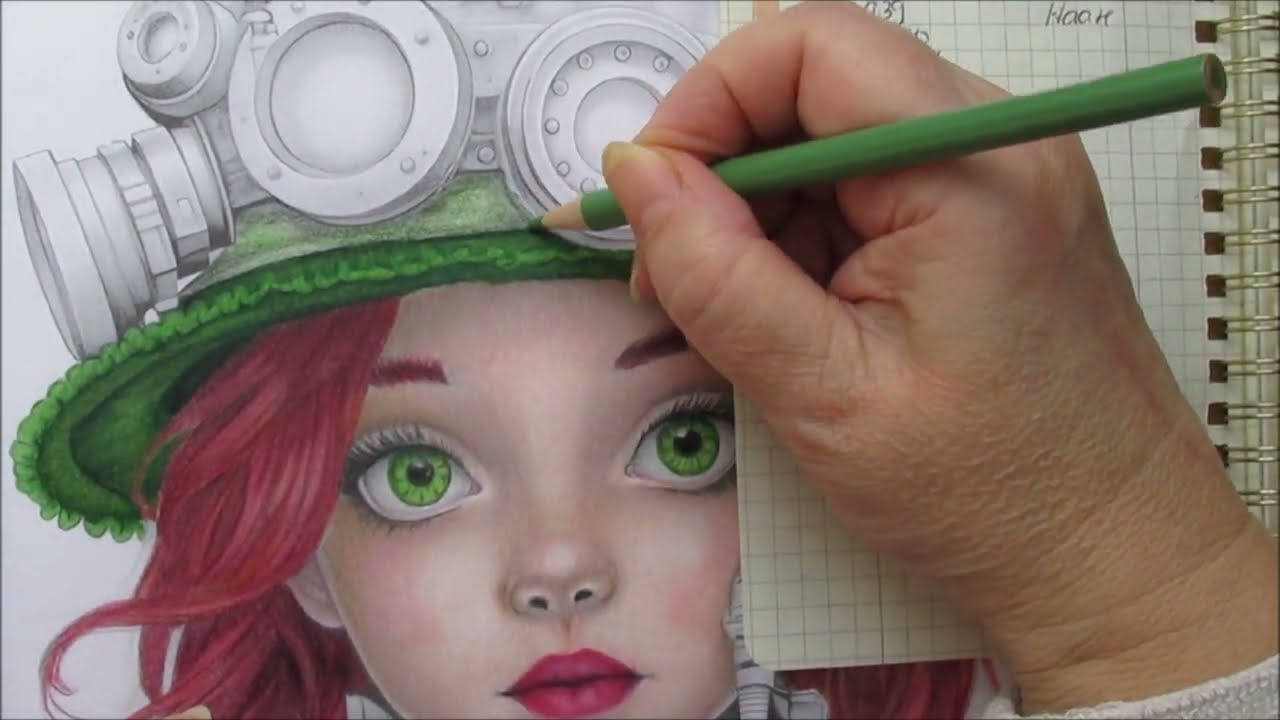 Mädchenbild 2 aus dem Coloring Book Steampunk Mädchen