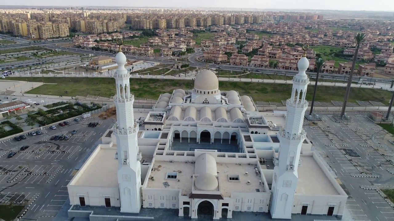Madinaty Central Park Mosque Drone Shots