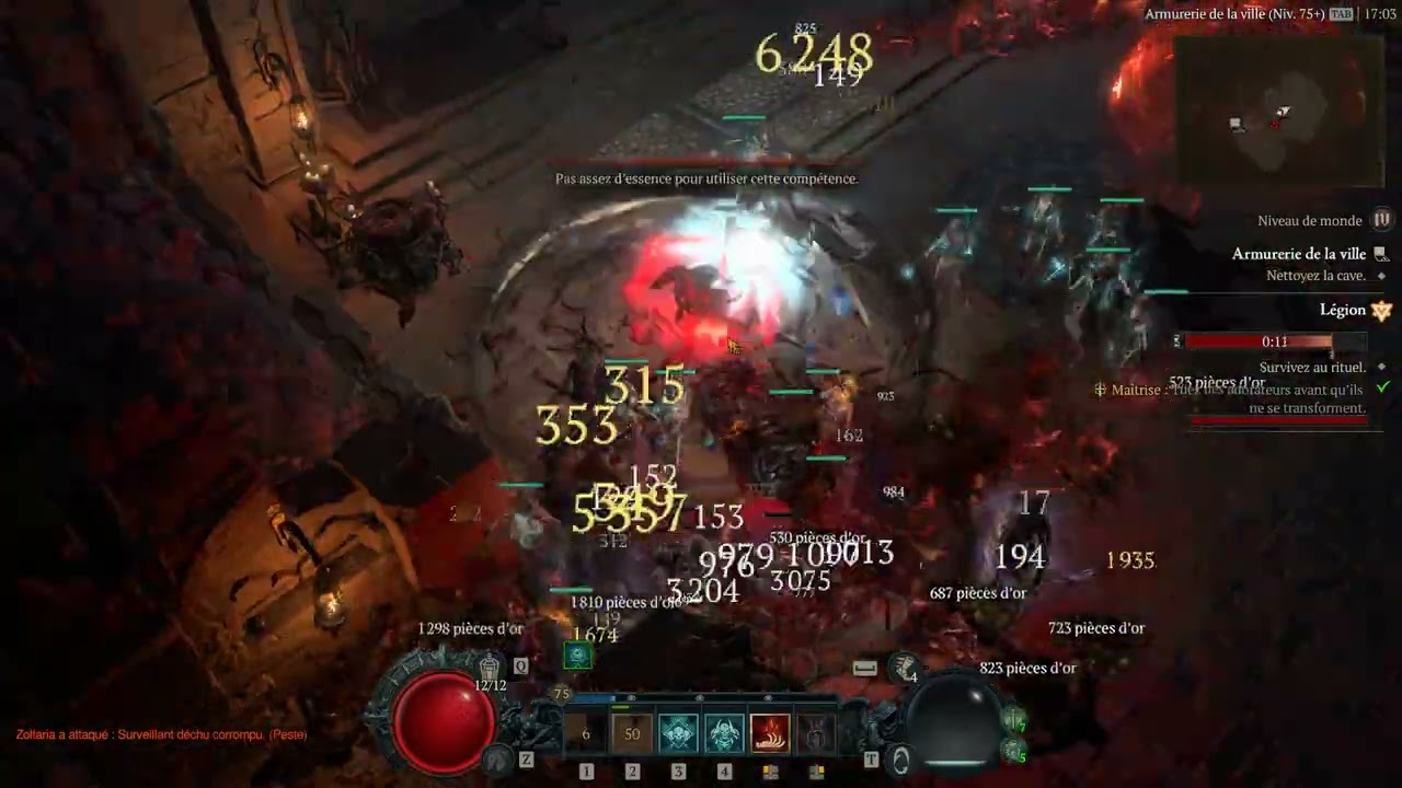 Diablo IV : Cave 75 Armurerie de la Ville ( Nécromancien Nvx Monde IV )