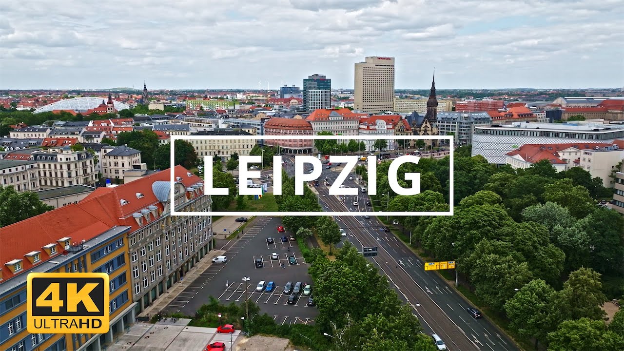 Leipzig , Germany 🇩🇪 | 4K Drone Footage (With Subtitles)