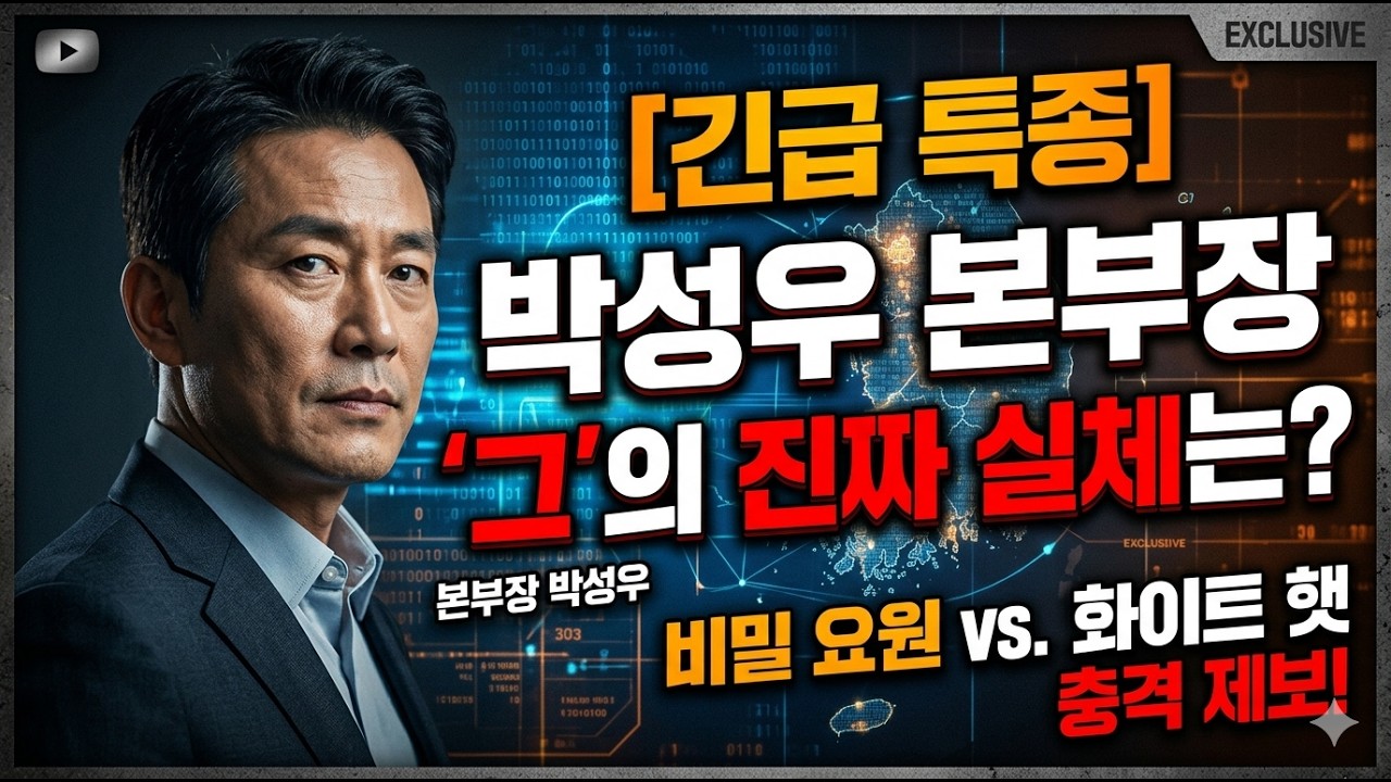 [긴급특종] 박성우 본부장 '그'의 진짜 실체는? 비밀요원VS.화이트 햇 충격 제보!