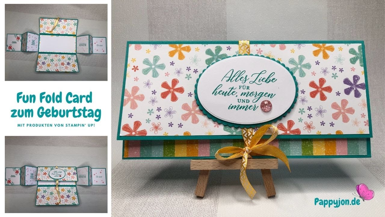 Fun Fold Card zum Geburtstag | Karte | Stampin' Up! | Pappyjon.de | Anleitung | Tutorial | Birthday
