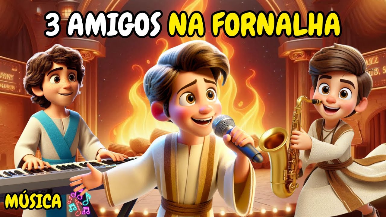 3 AMIGOS NA FORNALHA | Música Gospel Infantil Baseada na Bíblia (Daniel 3)