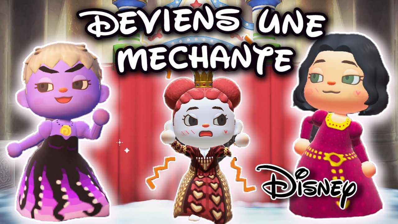 TOUTES LES TENUES des MÉCHANTES DISNEY 🏰  Animal Crossing NEW HORIZONS #acnh #animalcrossing