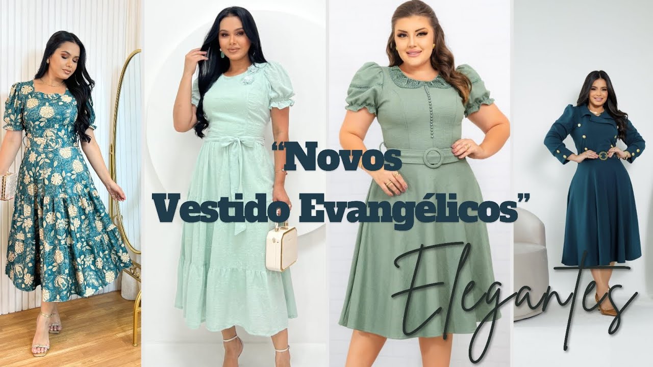 Vestidos  Elegantes | Moda Crist&atilde; para Cultos e Ocasi&otilde;es Especiais 👗✨ #modaevang&eacute;lica
