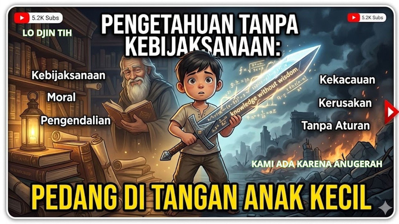 PENGETAHUAN TANPA KEBIJAKSANAAN SEPERTI PEDANG DI TANGAN ANAK KECIL.