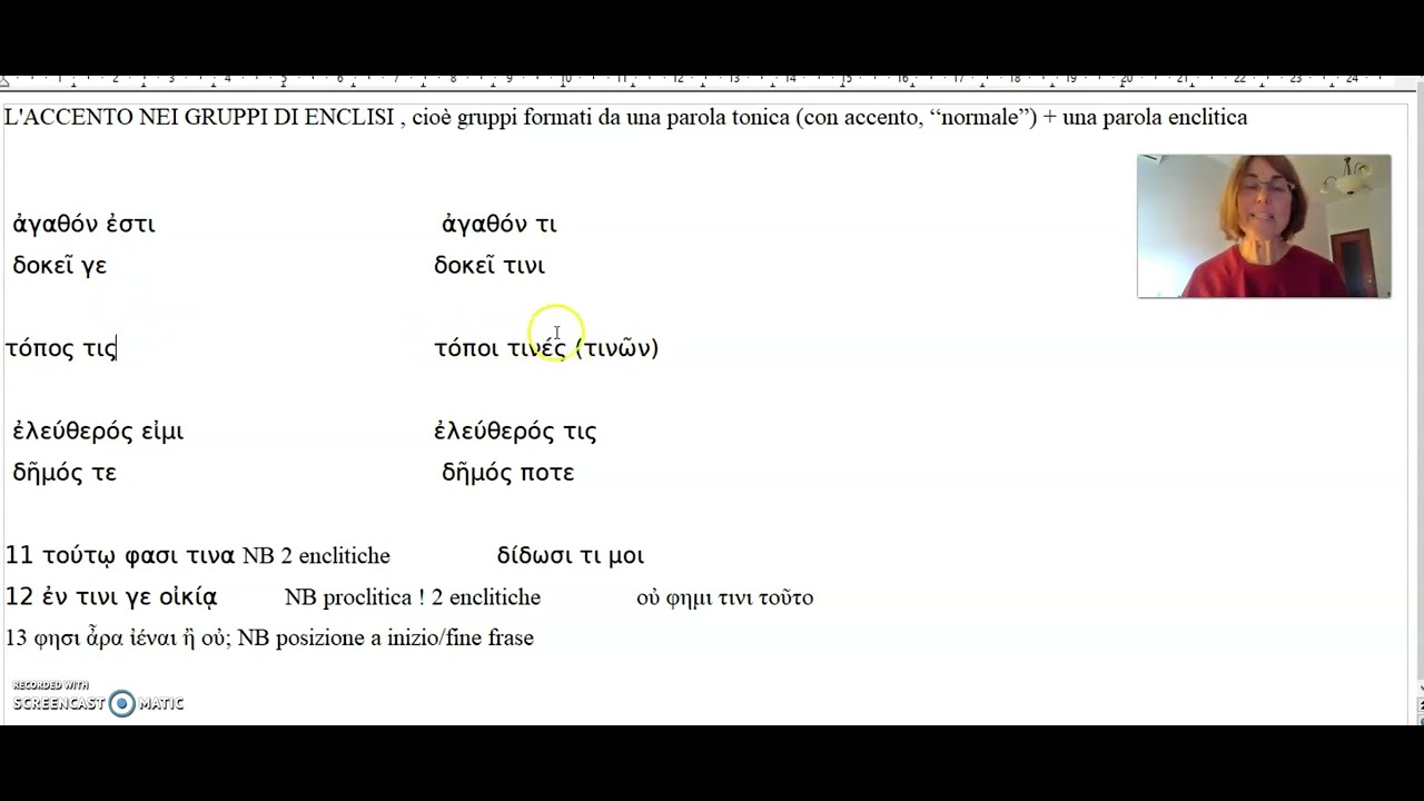 Grammatica greca - Le enclitiche