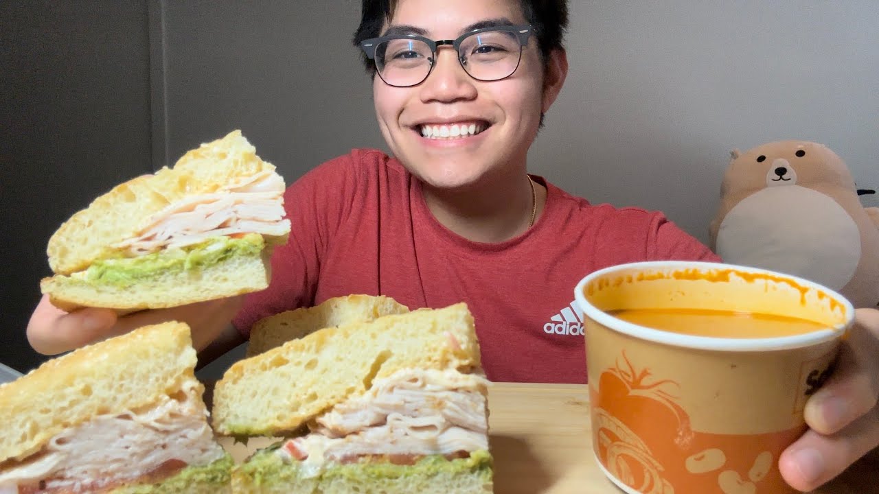 ASMR GIANT TURKEY AVOCADO SANDWICH 🥪 EATING SOUNDS (NO TALKING) MUKBANG | Nexoloft ASMR