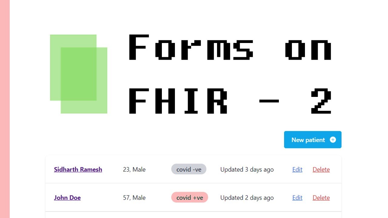 Building Patient Registration Forms on FHIR - Part 2
