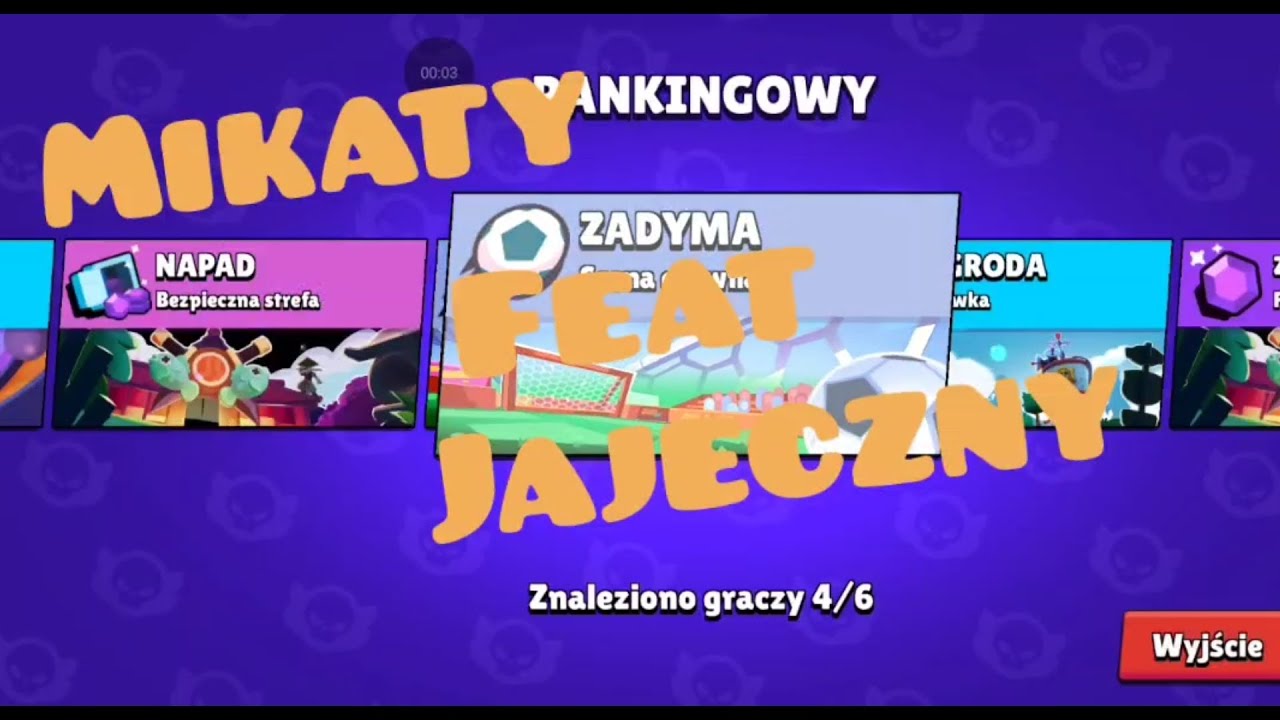 BĄDŹ WARIATEM ZAGRAJ Z KA.... MIKATY I JAJECZNY PLAYS RANKEDY TYLKO W BRAWL STARS 