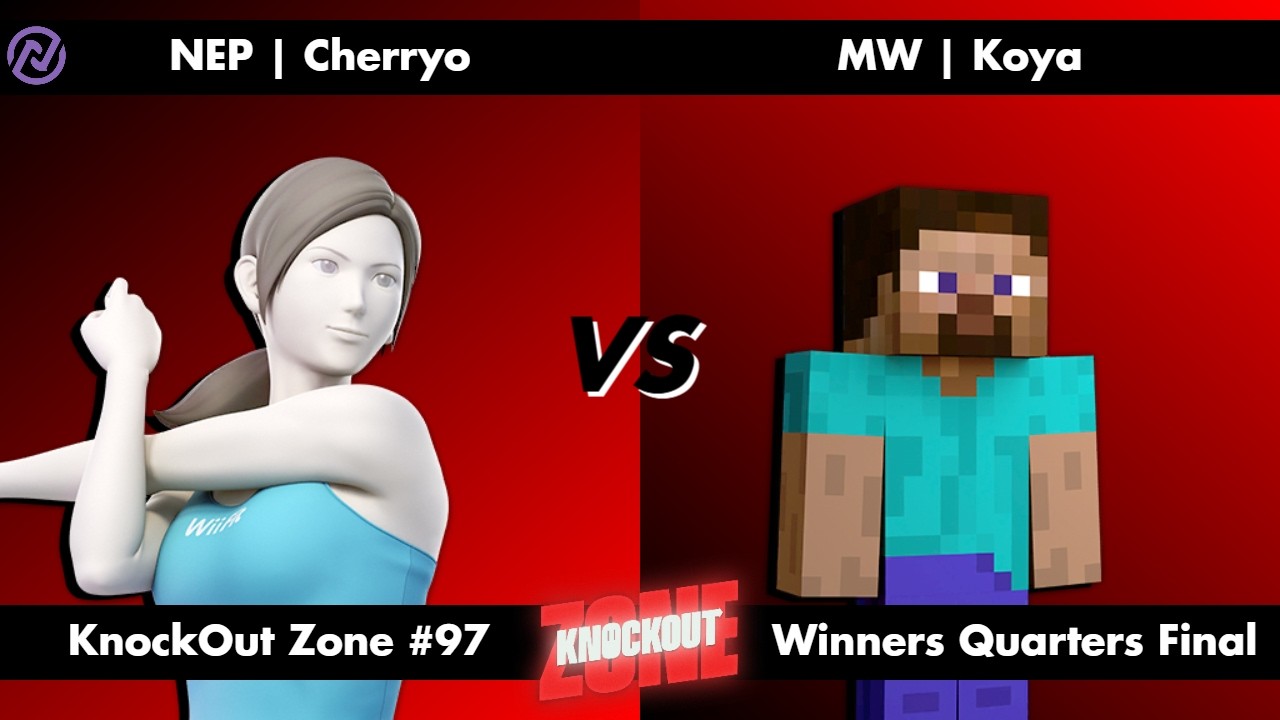 KnockOut Zone #97 - SSBU Winners Quarters Final - Cherryo (Wii Fit Trainer) vs Koya (Steve)