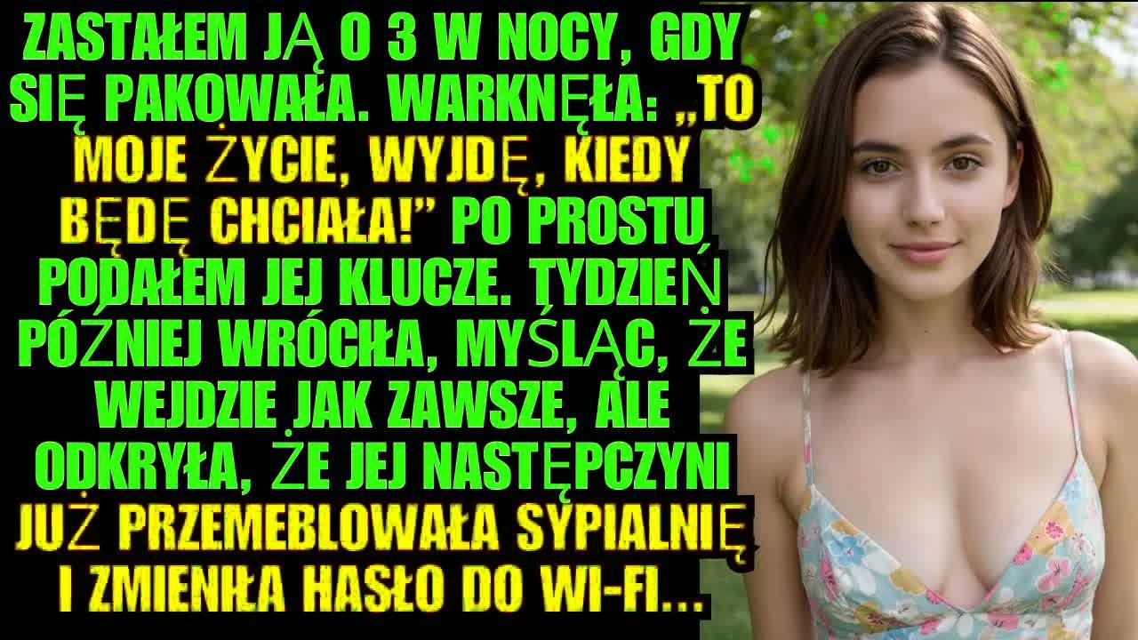 Zastałem ją o 3 w nocy, gdy się pakowała. Warknęła： „To moje życie, wyjdę, kiedy będę chciała!” Po
