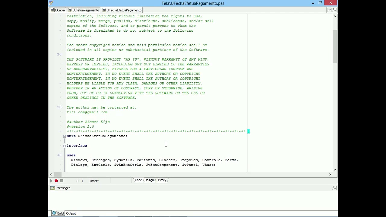 T2Ti ERP 2.0 - Delphi - PAF EFC SB 03 - Videoaula 02 - Efetua Pagamento -  Infra