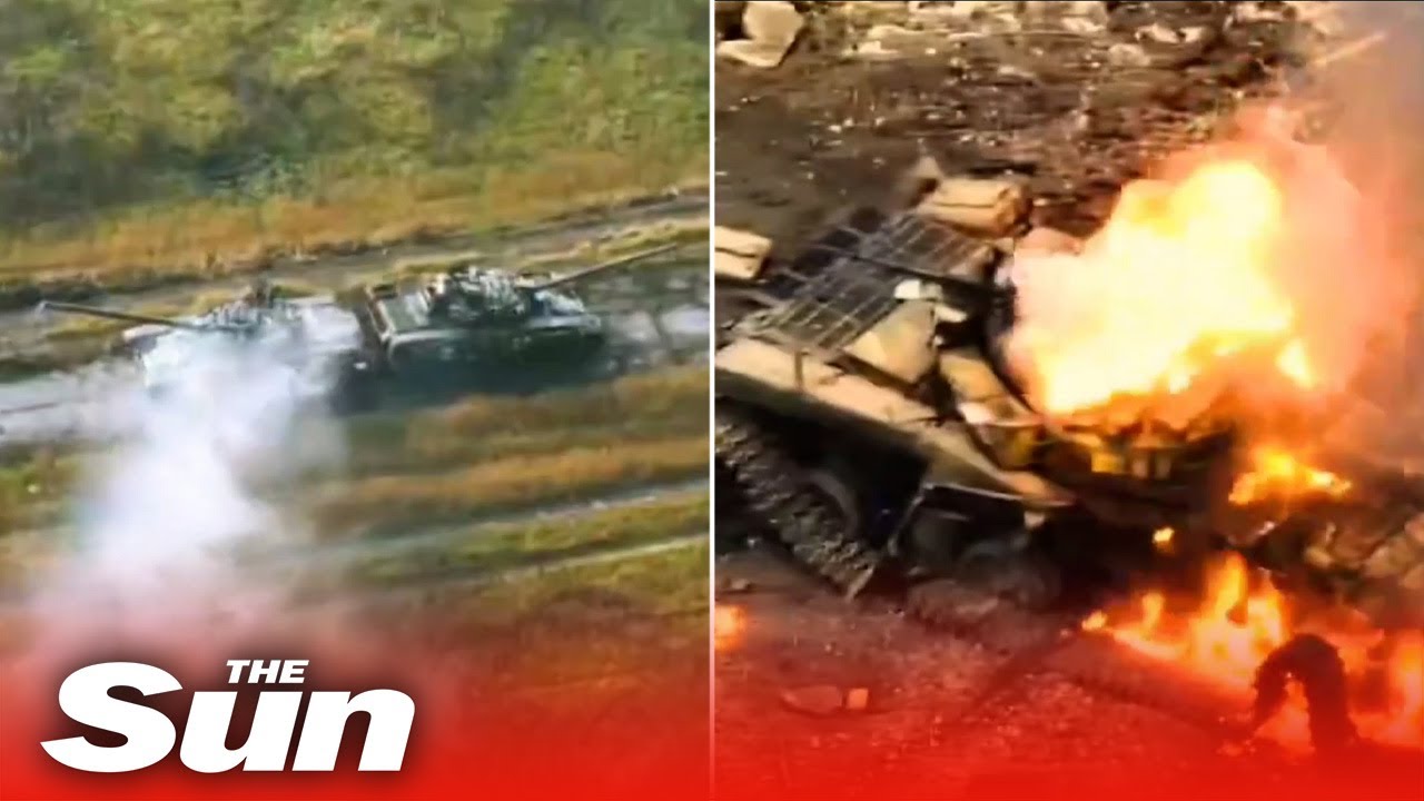 Ukrainian Paratroopers destroy Russian tanks with kamikaze drones in Donetsk
