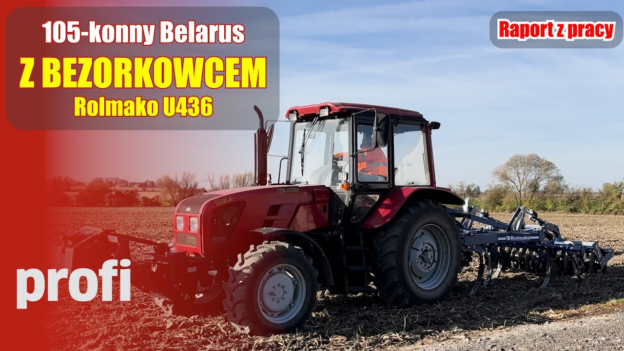 3-BELKOWY bezorkowiec dla 105-konnego ciągnika? - Rolmako U436 w jesiennych uprawach!