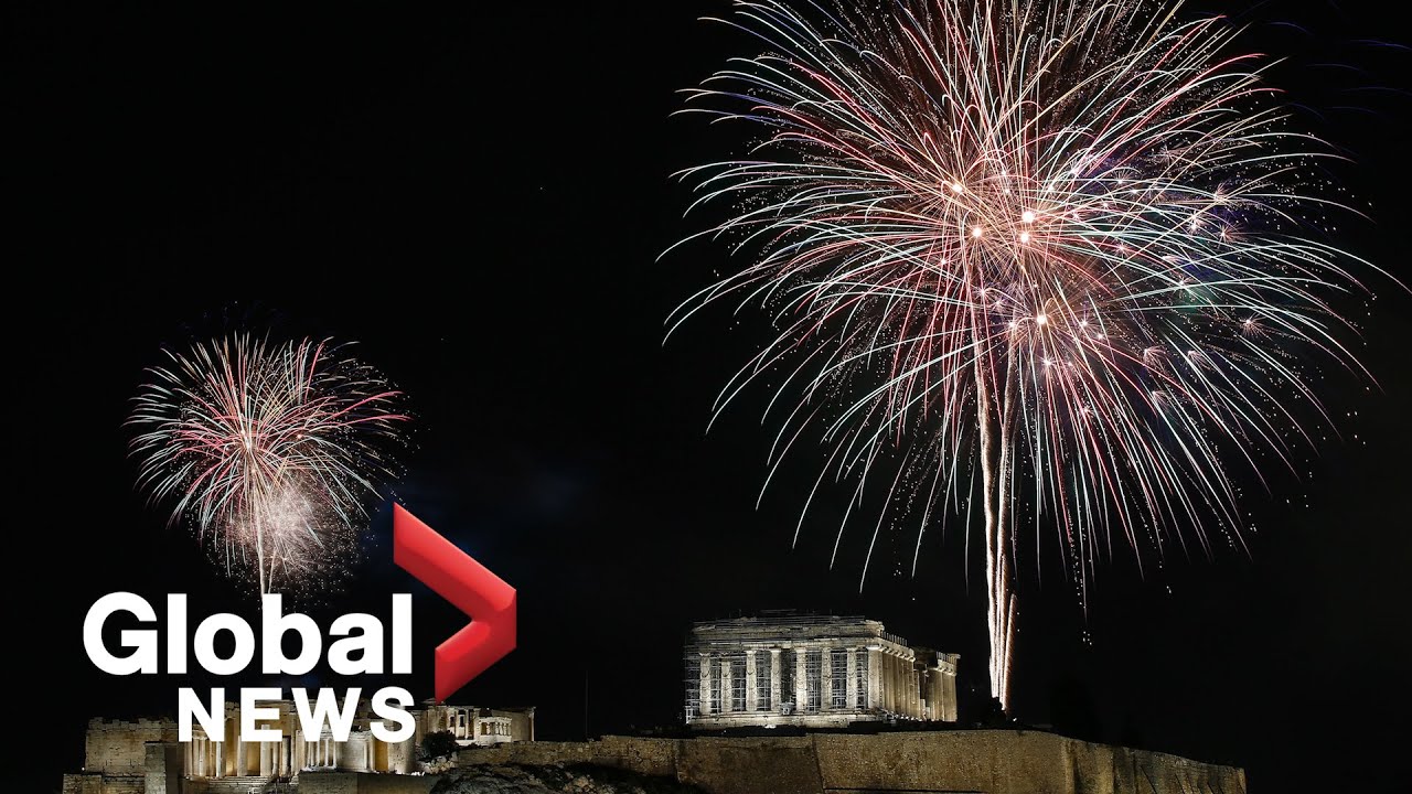 New Year's 2021: Greece dazzles with colourful fireworks display over the Acropolis
