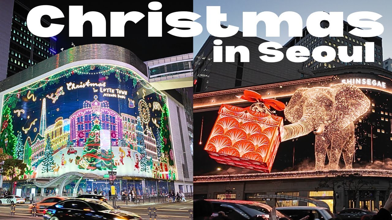 Seoul, South Korea Diaries | Content creator in Seoul | Shinsegae Christmas Lights | Myeongdong