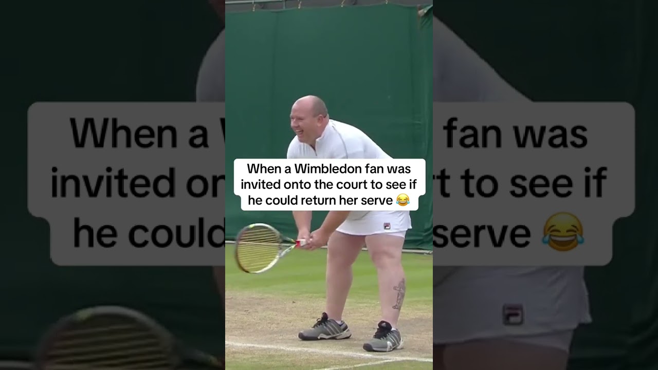They even put him in all white per Wimbledon dress code regulation 😂 (via @wimbledon/TT)