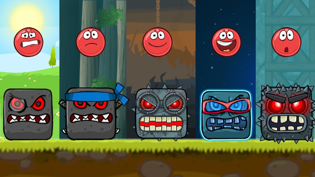 Red Ball 4 All BOSS Fight