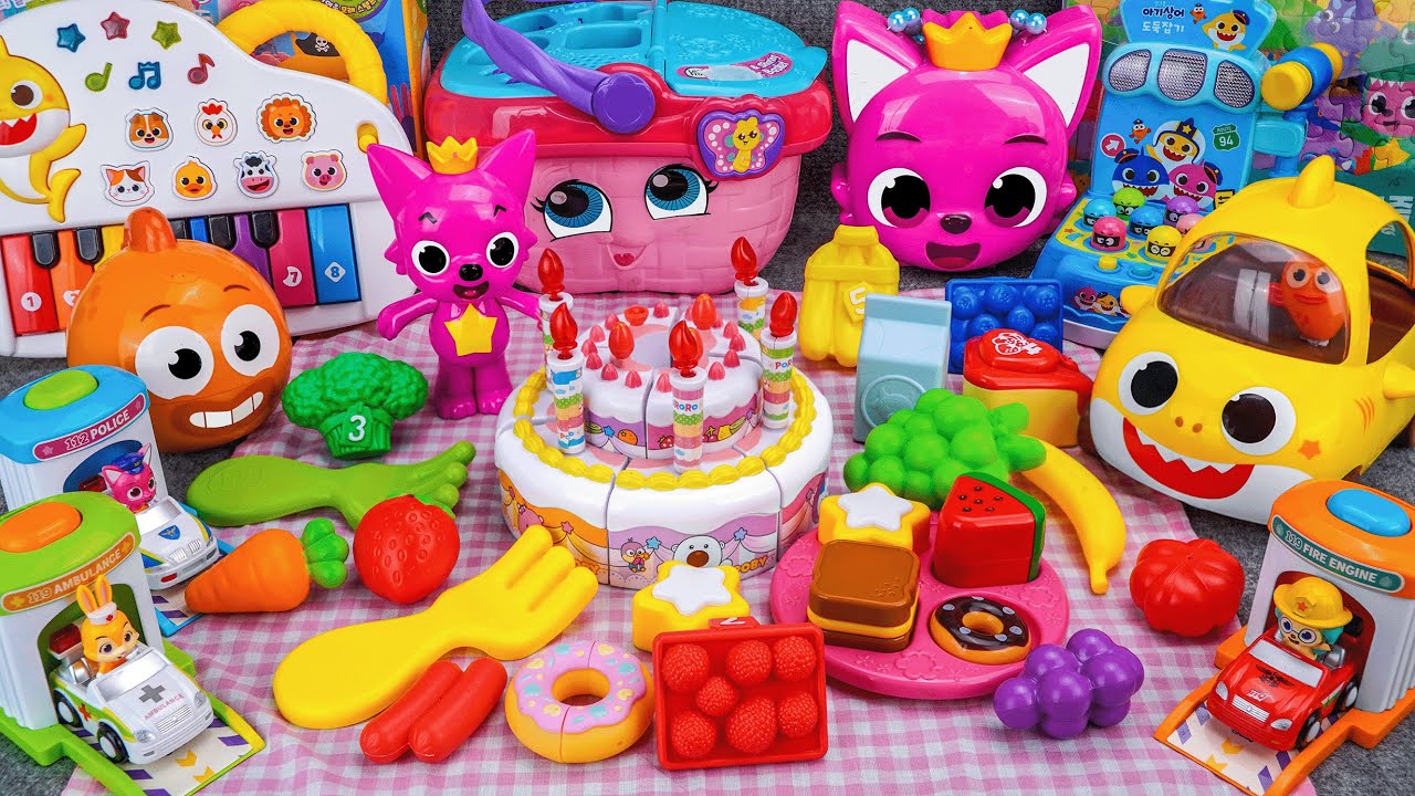 67 Minutes Satisfying Unboxing Pinkfong Ice Cream Shop, Pinkfong Happy Birthday Cake Playset Review