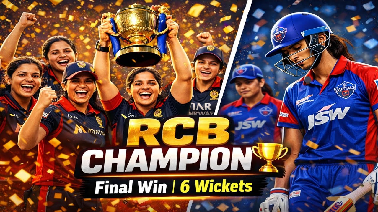 RCB बनी चैंपियन 🏆 | दिल्ली कैपिटल्स को हराकर जीता 2026 का खिताब#wpl2026 #championrcb