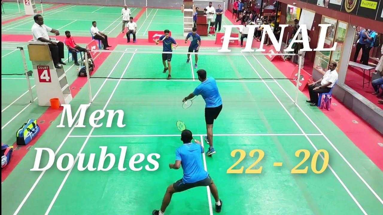 Men Doubles Finals MOHAN RAJ ARJUN KRISHNAN vs NAVEEN LOKESH TN State Senior Badminton Championship