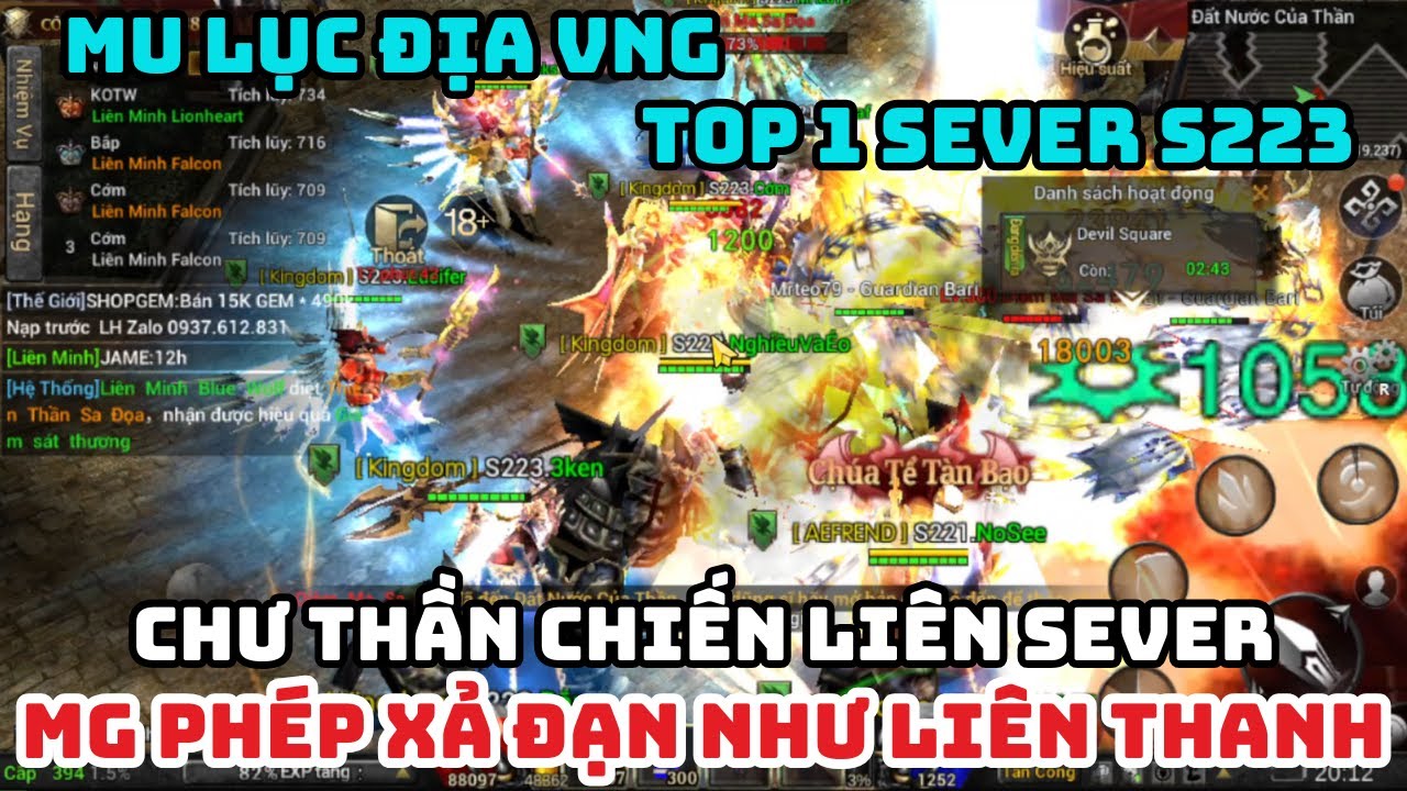 Mu Lục Địa VNG | Chư Thần Chiến Liên Sever Cùng Top 1 S223 - MG Phép Khuấy Đảo Thế Giới Ảo