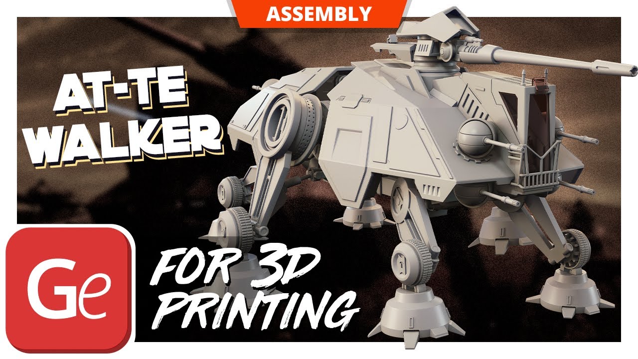 AT-TE Walker 3D Printing Model | Assembly by Gambody