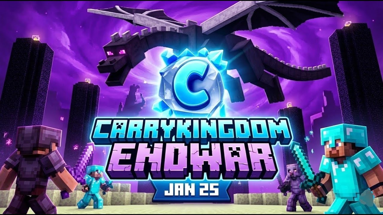 FINAL WAR 😱 | CARRYKINGDOM ENDWAR| MINECRAFT 24/7 PUBLIC SMP ENDWAR LIVE 