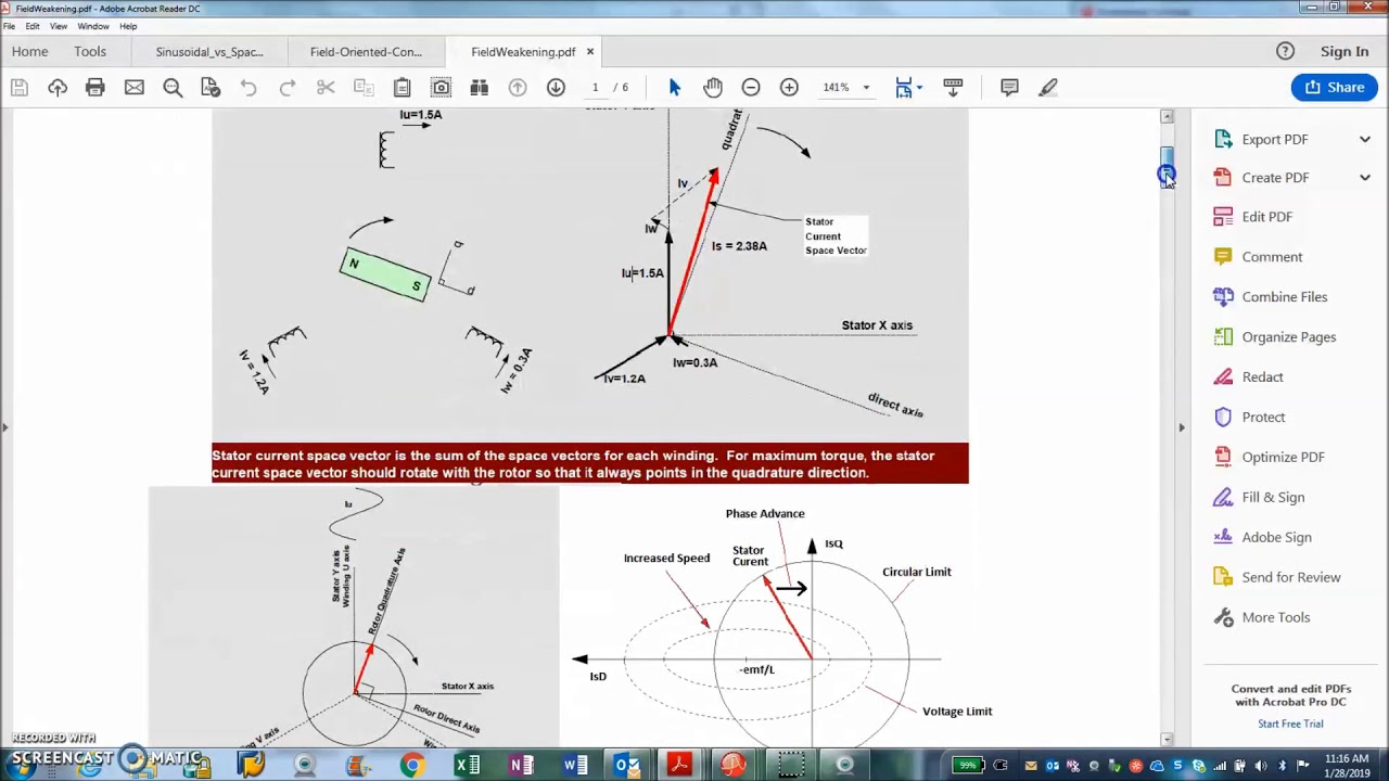 Field Weakening and other methods for increasing speed