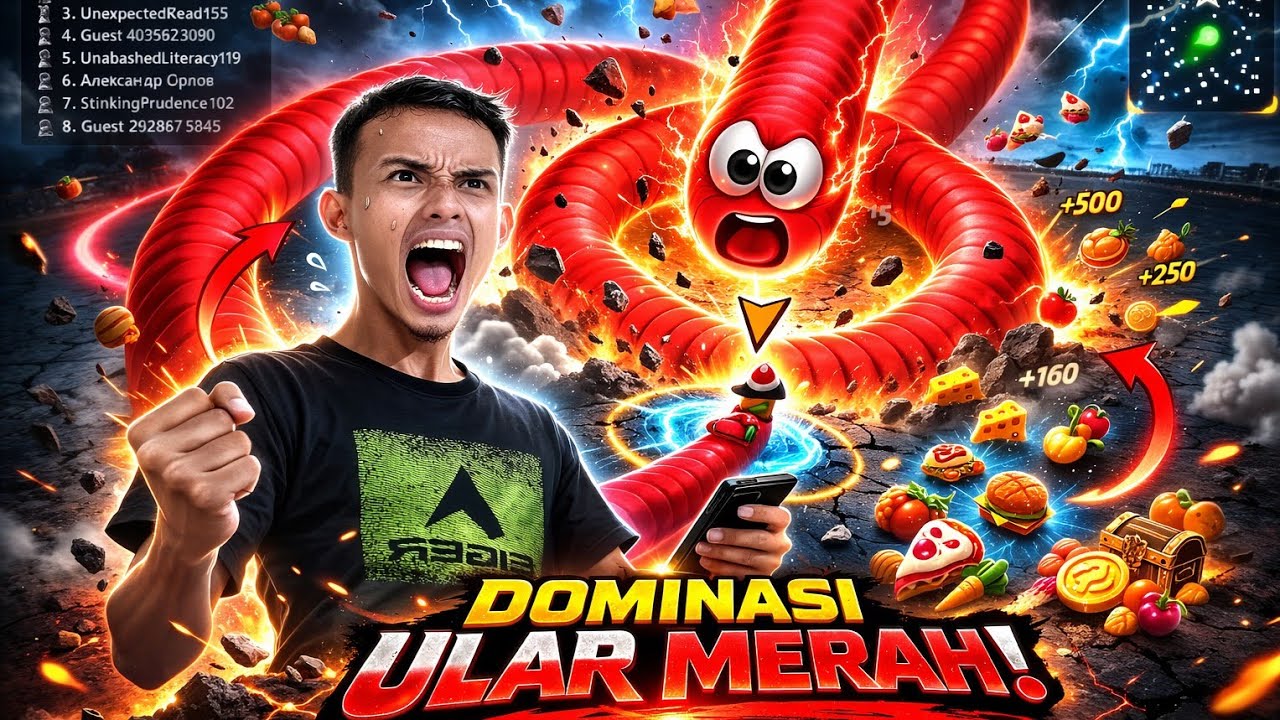 1.000.000!? WORMS ZONE IO | ZONA CACING.io | ULANG RAKUS | TERBESAR? BIGGEST SNAKE?