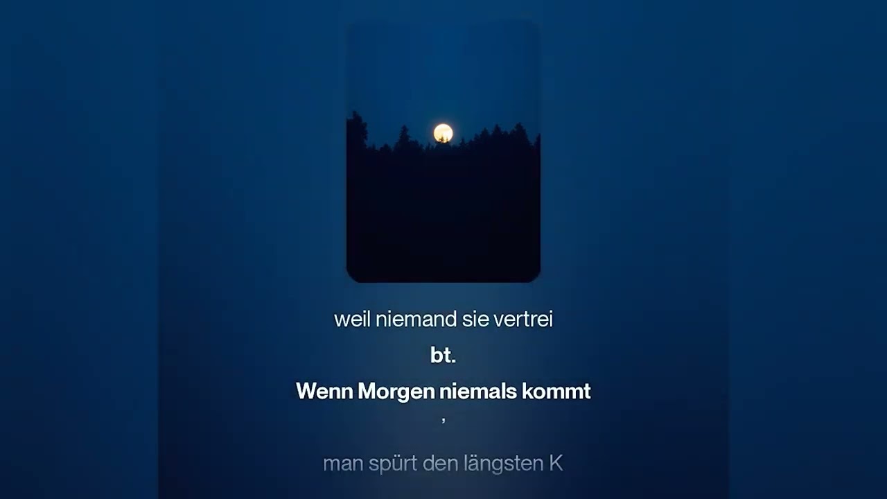 Wenn Morgen niemals kommt