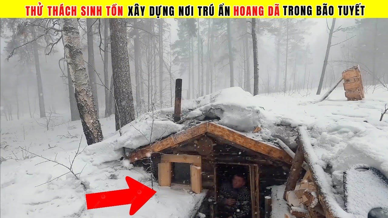 Thử Thách Sinh Tồn Xây Dựng Nơi Trú Ẩn Nơi Hoang Dã Tránh Bão Tuyết | Review Thử Thách Sinh Tồn