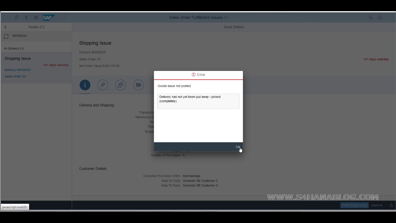 SAP S 4HANA Embedded Analytics   Analytical Fiori Apps   Sales Order Fulfillment Issues