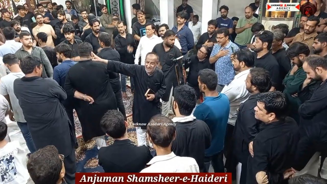 Purdard Noha Anjuman Shamshere Haideri Lucknow Tarahi Shabbedari Anjuman Shabbiriya Sheesh Mahal Up