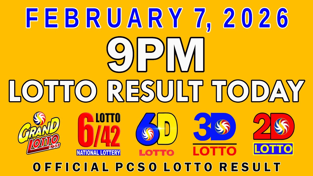 9pm Lotto Result Today PCSO February 7 2026