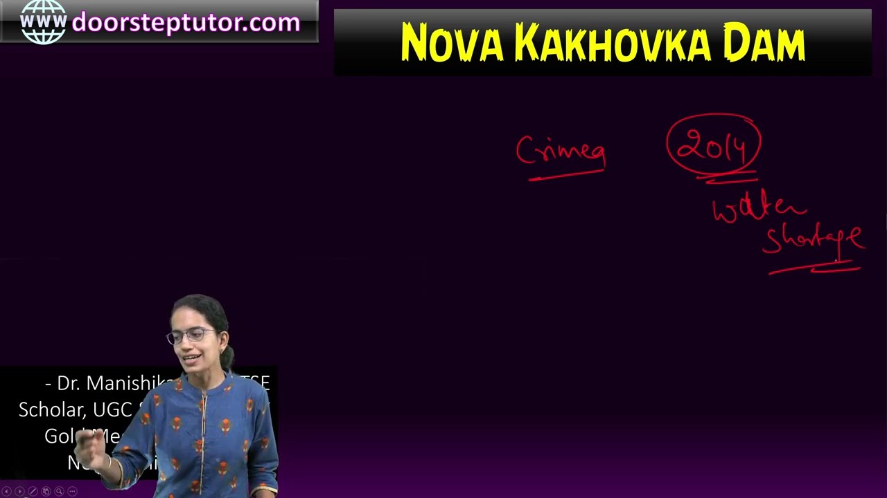 Nova Kakhovka Dam: Ukraine - Importance Crimea & Zaporizhzhia | UPSC GS Geography Optional & GS