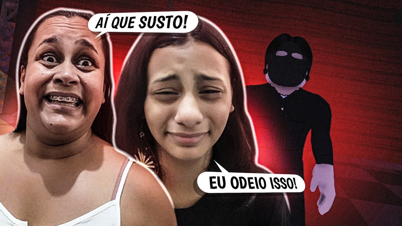 TOMEI TANTOS SUSTOS PESADOS JOGANDO ROBLOX COM MINHA MÃE E MINHA IRMÃZINHA MUITO ENGRAÇADO KK 😭