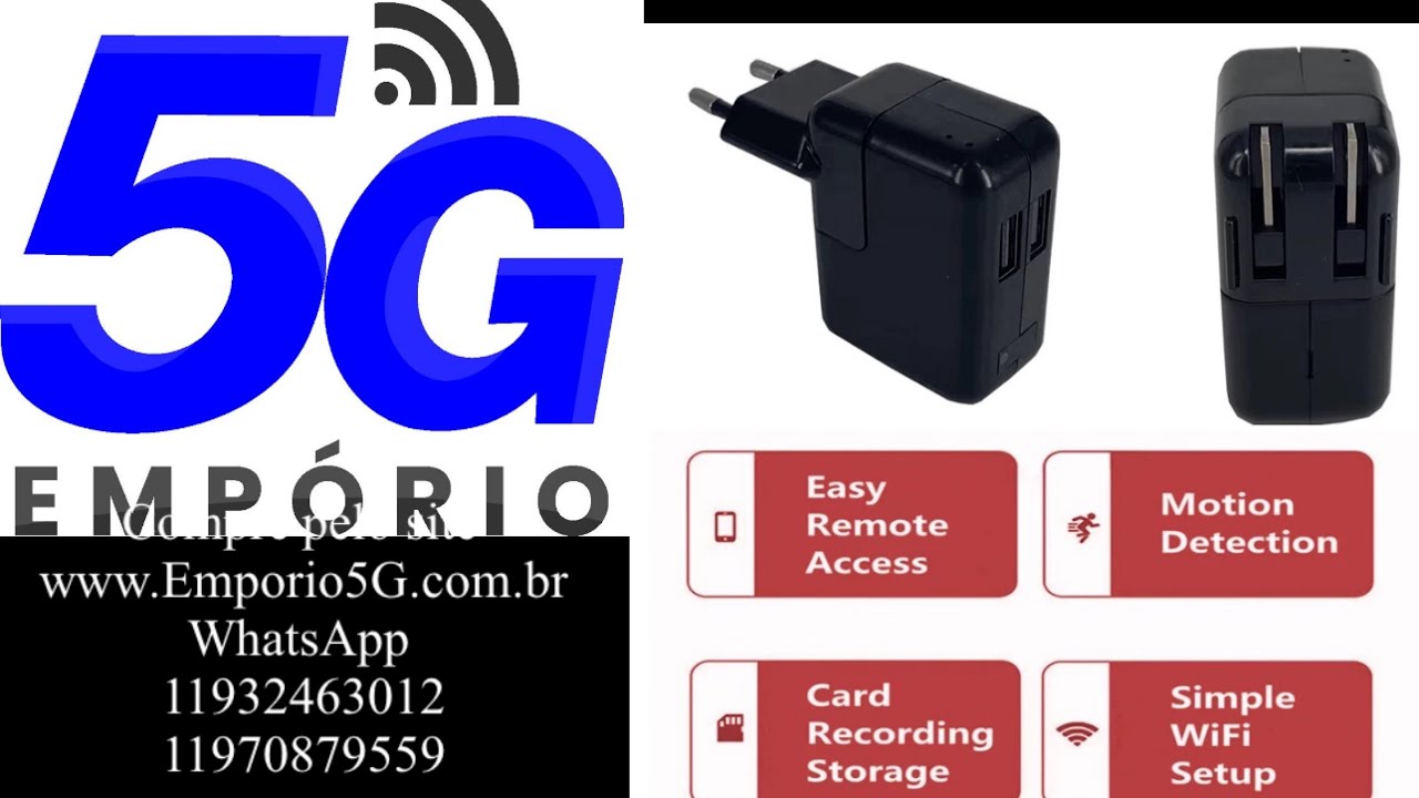 Configuração câmera espiã carregador iP Wi-Fi Lookcam