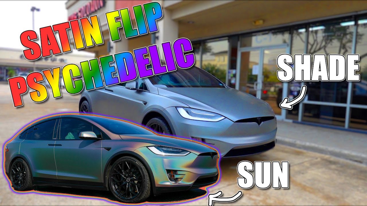 Satin Psychedelic Wrap on Tesla Model X Looks INSANE! | EVS Vlog