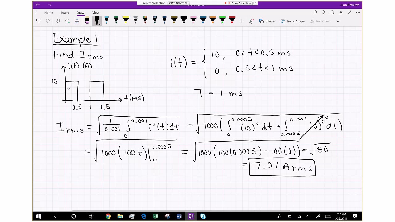 EE 2725 - AC Power Analysis: Effective or RMS Value