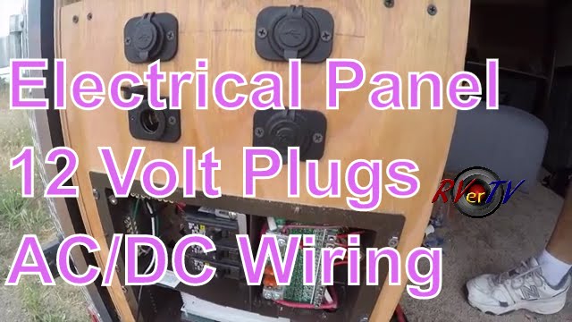 Cargo Trailer Conversion...Electrical Wiring....12 Volt Plugs...AC/DC Power Panel...RVerTV
