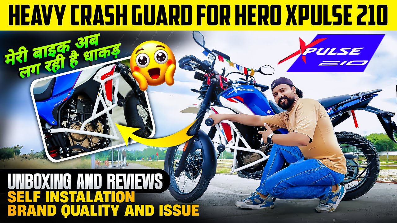 Best Crash Guard For Hero xpulse 210 | Full Installation #heroxpulse210 #crashguard #xpulse210
