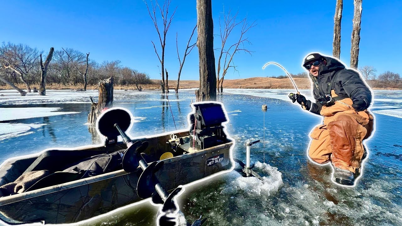ПЕРВАЯ ПОДЛЕДНАЯ РЫБАЛКА В НЕБРАСКЕ