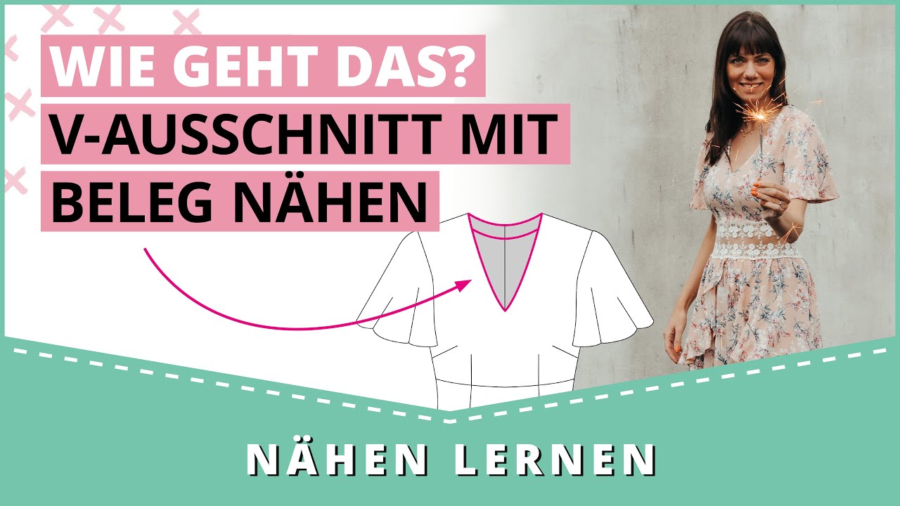 V-Ausschnitt mit Beleg nähen